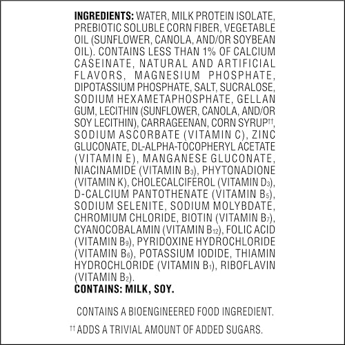 Atkins Strong High Protein Shake, Vanilla, 30g Protein, 7g Prebiotic Fiber, Muscle & Gut Health Support Complex, 4 Count