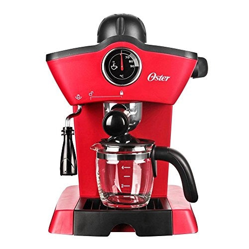 Oster BVSTEM4188 Red Steam Espresso Cappuccino Maker, Red