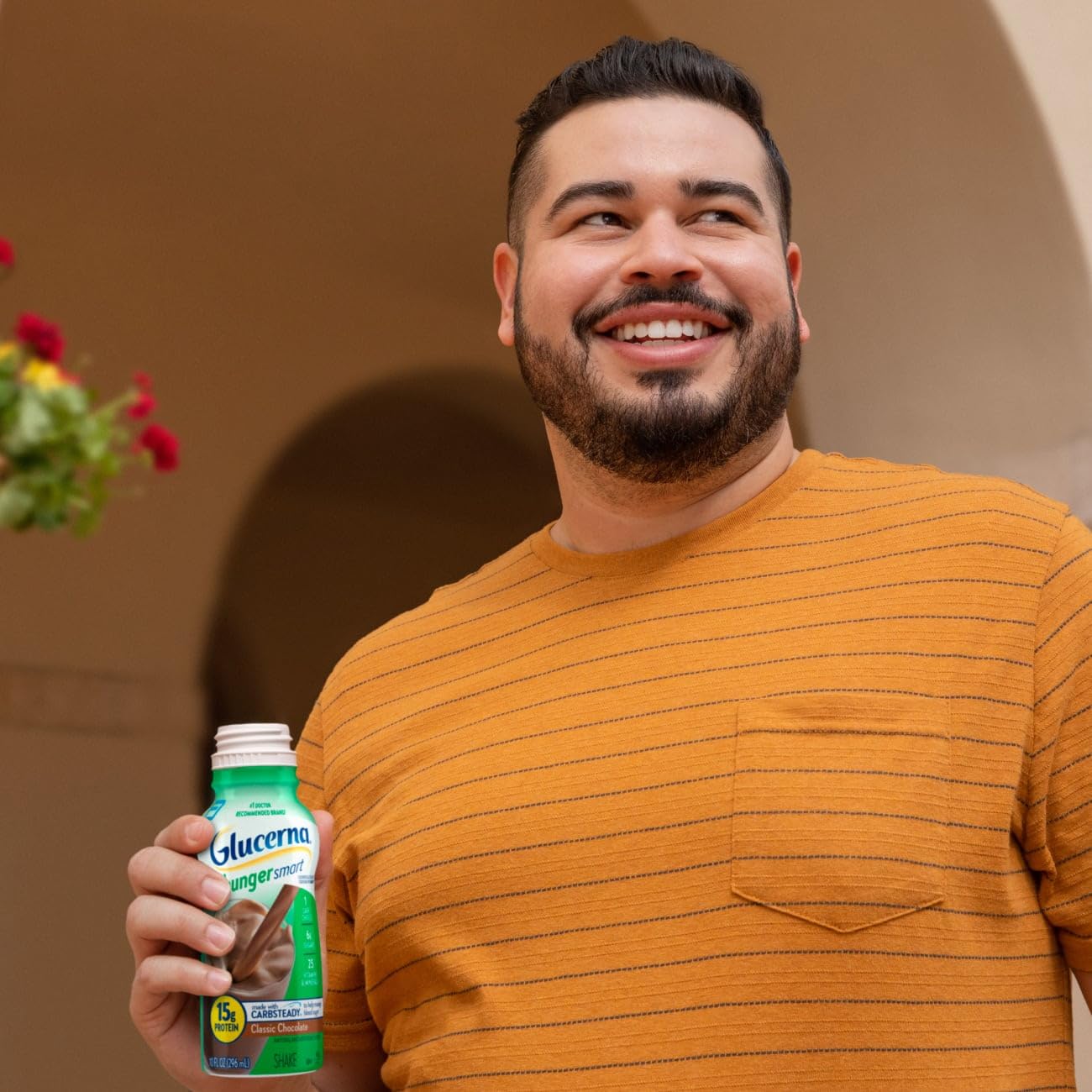 Glucerna Hunger Smart Shake, Diabetic Drink to Support Blood Sugar Management, 15g Protein, 180 Calories, Classic Chocolate, 10-fl-oz Bottle, 6 Count