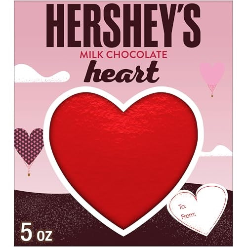 HERSHEY'S Milk Chocolate Heart, Valentine's Candy Gift Box, 5 oz
