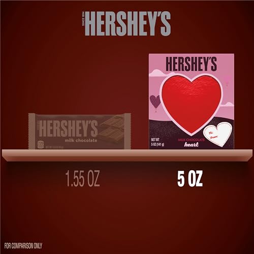 HERSHEY'S Milk Chocolate Heart, Valentine's Candy Gift Box, 5 oz