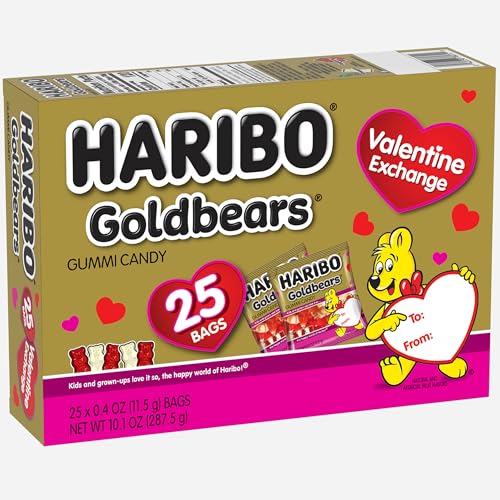 Haribo Goldbears Valentine Exchange Candy - 25 Bags