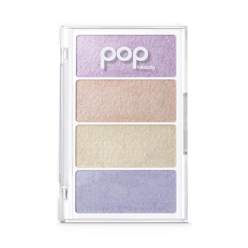 POP Beauty PRISMATIC POP PALETTE | SUPERNOVA - Ultra Light Reflecting Blush Palette, Seamlessly Blends onto Skin for an Ethereal Finish, 4 Shade Skin Illuminator for 3D Glow | 0.3 Oz