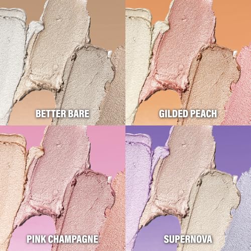 POP Beauty PRISMATIC POP PALETTE | SUPERNOVA - Ultra Light Reflecting Blush Palette, Seamlessly Blends onto Skin for an Ethereal Finish, 4 Shade Skin Illuminator for 3D Glow | 0.3 Oz