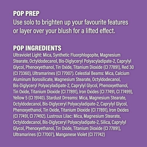 POP Beauty PRISMATIC POP PALETTE | SUPERNOVA - Ultra Light Reflecting Blush Palette, Seamlessly Blends onto Skin for an Ethereal Finish, 4 Shade Skin Illuminator for 3D Glow | 0.3 Oz