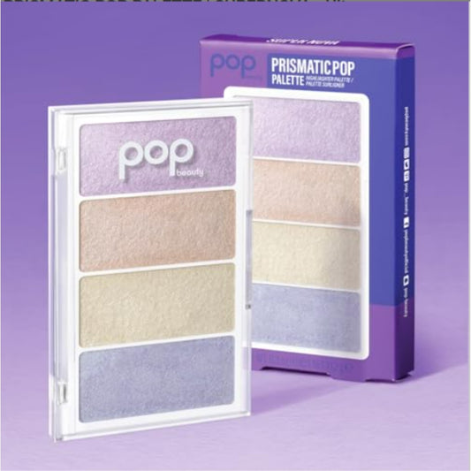 POP Beauty PRISMATIC POP PALETTE | SUPERNOVA - Ultra Light Reflecting Blush Palette, Seamlessly Blends onto Skin for an Ethereal Finish, 4 Shade Skin Illuminator for 3D Glow | 0.3 Oz