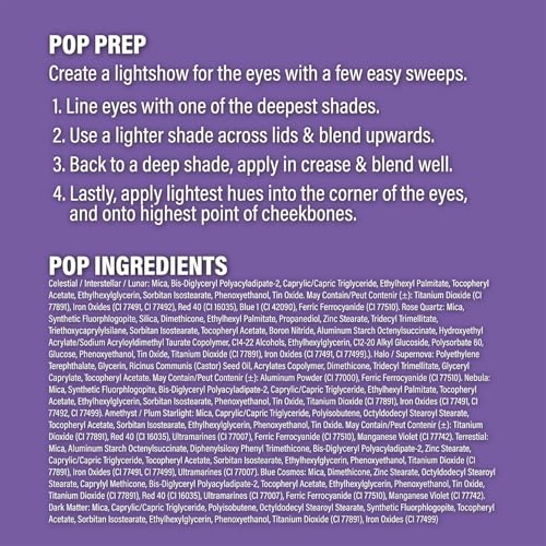 POP Beauty LIGHTSHOW PALETTE | SLAY - Eyeshadow Palette, 12 Shades, Complementary Colours, Multi-Textured, Richly-Pigmented | Matte, Metallic, Satin, Glitter