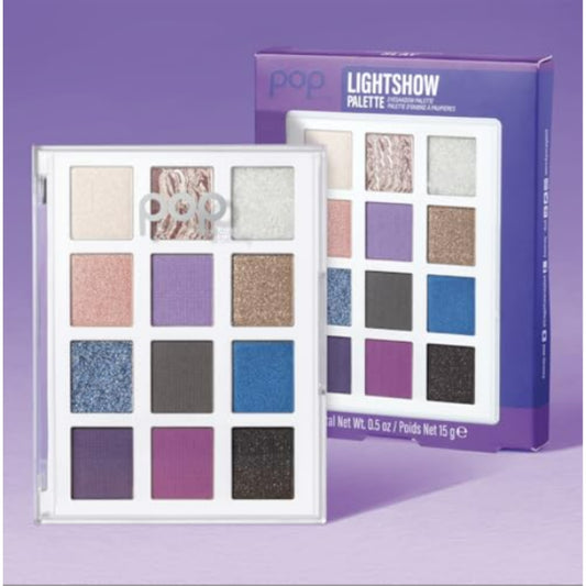 POP Beauty LIGHTSHOW PALETTE | SLAY - Eyeshadow Palette, 12 Shades, Complementary Colours, Multi-Textured, Richly-Pigmented | Matte, Metallic, Satin, Glitter