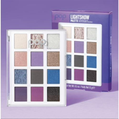 POP Beauty LIGHTSHOW PALETTE | SLAY - Eyeshadow Palette, 12 Shades, Complementary Colours, Multi-Textured, Richly-Pigmented | Matte, Metallic, Satin, Glitter
