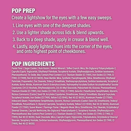 POP Beauty LIGHTSHOW PALETTE | PRETTY PUNK - Eyeshadow Palette, 12 Shades, Complementary Colours, Multi-Textured, Richly-Pigmented | Matte, Metallic, Satin, Glitter