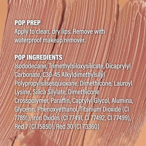 POP Beauty PERMANENT POUT | BARE BLUSH - Long Lasting Liquid Lipstick, Kiss-proof Water-proof Smudge Transfer Proof, Velvet Lip Paint, Matte Finish, Full Coverage Colour
