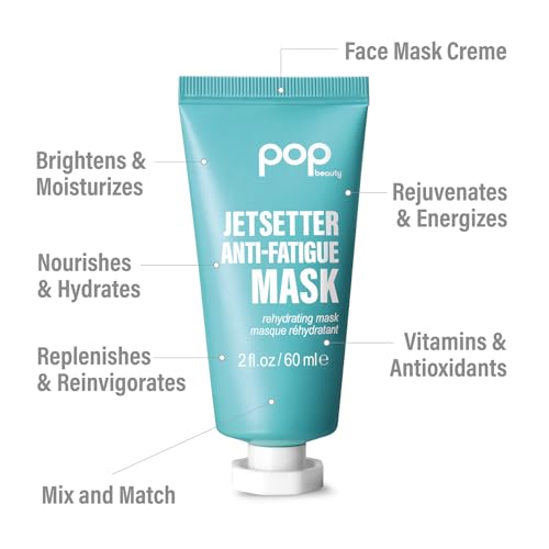 POP Beauty JETSETTER ANTI-FATIGUE MASK - Powerful Replenishing Face Mask, Ceramides Deeply Moisturize Skin | 2 Fl Oz