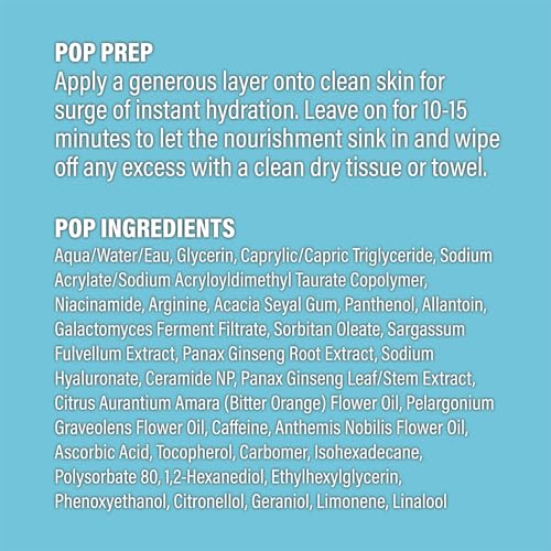 POP Beauty JETSETTER ANTI-FATIGUE MASK - Powerful Replenishing Face Mask, Ceramides Deeply Moisturize Skin | 2 Fl Oz