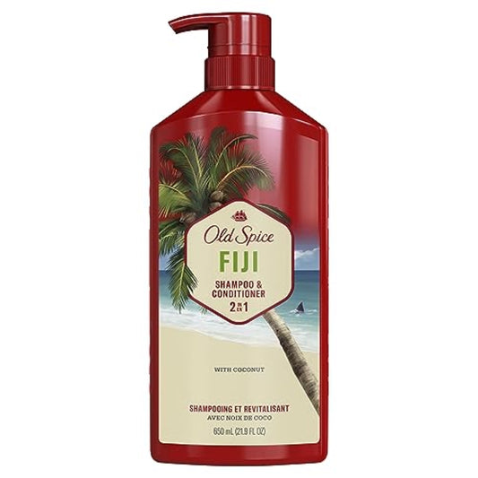 Old Spice Fiji 2-in-1 Shampoo and Conditioner for Men, 22 Fl Oz