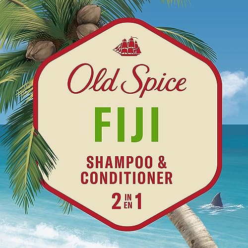 Old Spice Fiji 2-in-1 Shampoo and Conditioner for Men, 22 Fl Oz