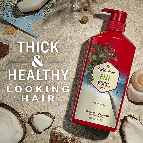 Old Spice Fiji 2-in-1 Shampoo and Conditioner for Men, 22 Fl Oz