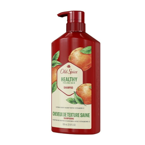 Old Spice Healthy Feeling Hair Shampoo for Men, Citrus Zest Scent with Vitamin C 22 fl oz for All Hair Types
