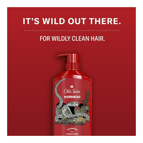 Old Spice Mamba King 2n1 Men's Shampoo and Conditioner, All Hair Types, 21.9 fl oz