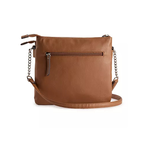 Rosetti Women's Midge Crossbody Bag, Faux Leather Purse, Adjustable Strap, Smoke, One Size