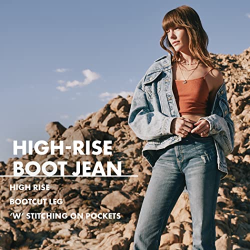 Wrangler Women's High Rise Bold Boot Jean, Carmine