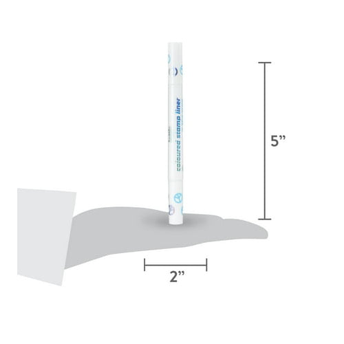 Lottie London Proud to Be Stamp Coloured Liner, Duo Coloured Stamp Eyeliner, Blue Peace, 1.3m