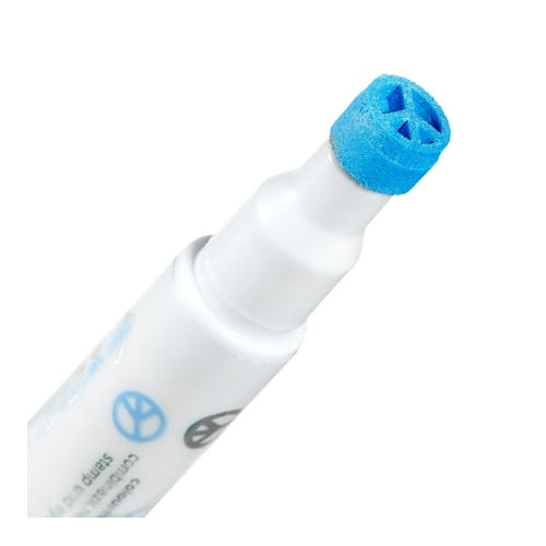 Lottie London Proud to Be Stamp Coloured Liner, Duo Coloured Stamp Eyeliner, Blue Peace, 1.3m