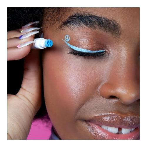 Lottie London Proud to Be Stamp Coloured Liner, Duo Coloured Stamp Eyeliner, Blue Peace, 1.3m