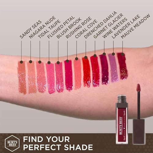 Burts Bees Peony Puddle Liquid Lipstick, 0.21 OZ