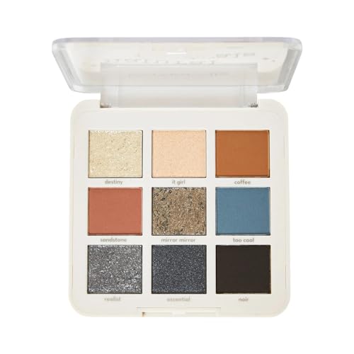 The Crème Shop Natural Neutrals 9 Color Palette, Neutral Eyeshadow Palette with Highly Pigmented Shimmer & Matte Shades