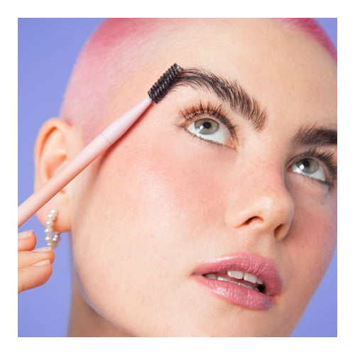 Lottie London Mega Brow Enhancer, Brow Shaping Gel Wax & Brush Set, Clear, 0.11 oz