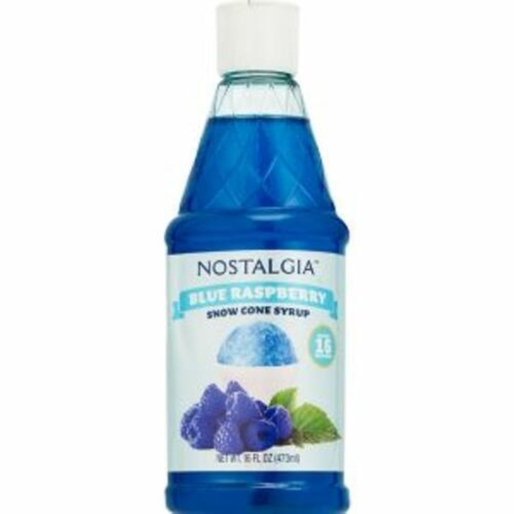 Nostalgia Blue Raspberry Snow Cone Syrup, 16 oz