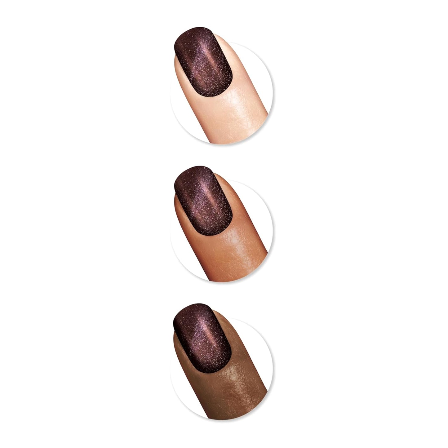 Sally Hansen Miracle Gel™, Hot Cocoa Cuddles, Long Lasting, Gel-Like Formula, No UV Lamp Needed, Brown Glitter Nail Polish