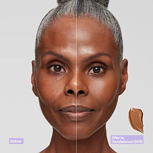 Revlon Illuminance Skin-Caring Liquid Foundation, Hyaluronic Acid, Hydrating and Nourishing Formula with Medium Coverage, 505 Rich Sand, 1 fl oz