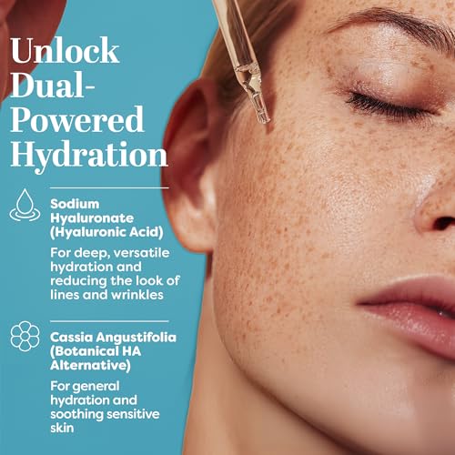 TruSkin Hyaluronic Acid Serum for Face + 7 Ultra Hydrating Ingredients ā Best Face Serum for Moisturizing, Visibly Plumping Skin & Smoothing the Look of Fine Lines, 1 fl oz