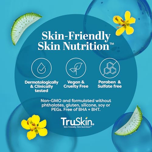 TruSkin Hyaluronic Acid Serum for Face + 7 Ultra Hydrating Ingredients ā Best Face Serum for Moisturizing, Visibly Plumping Skin & Smoothing the Look of Fine Lines, 1 fl oz