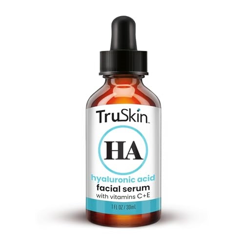 TruSkin Hyaluronic Acid Serum for Face + 7 Ultra Hydrating Ingredients ā Best Face Serum for Moisturizing, Visibly Plumping Skin & Smoothing the Look of Fine Lines, 1 fl oz