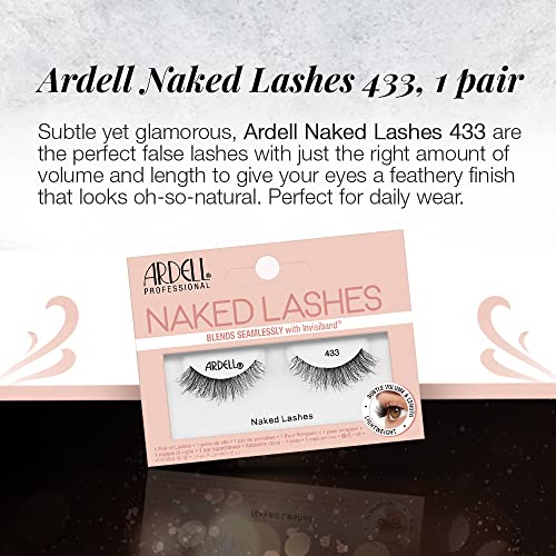 Ardell Strip Lashes Naked Lashes 433 with Invisiband, 1 pair
