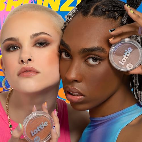 Lottie London Sunkissed Bronzer in Suncatcher, Infused with bamboo extract and Vitamin E this skin-loving bronzer adds a buildable warm bronze for a defined finish