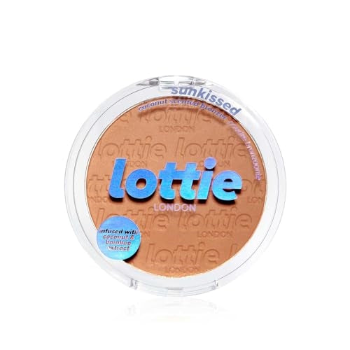 Lottie London Sunkissed Bronzer in Suncatcher, Infused with bamboo extract and Vitamin E this skin-loving bronzer adds a buildable warm bronze for a defined finish