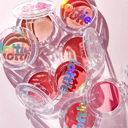 Lottie London Ombré Blush in Red Hot, Lightweight & High Pigmented Powder Blusher for a Healthy Flush of Natural, Buildable Color