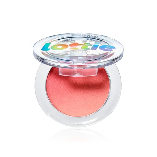 Lottie London Ombré Blush in Red Hot, Lightweight & High Pigmented Powder Blusher for a Healthy Flush of Natural, Buildable Color