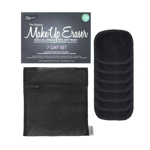 The Original MakeUp Eraser Chic Black 7-Day Set, Reusable Makeup Remover Cloth, 7 Count
