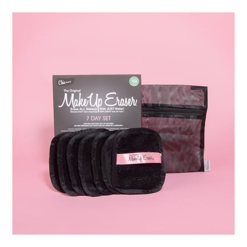 The Original MakeUp Eraser Chic Black 7-Day Set, Reusable Makeup Remover Cloth, 7 Count