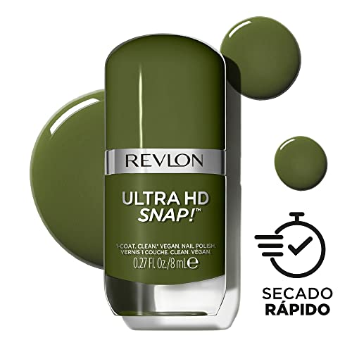 Revlon Ultra HD Snap Nail Color, Natural Rich Glossy Polish, 100% Vegan Formula, No Base or Top Coat Needed, 022 Commander in Chief, 0.27 fl oz