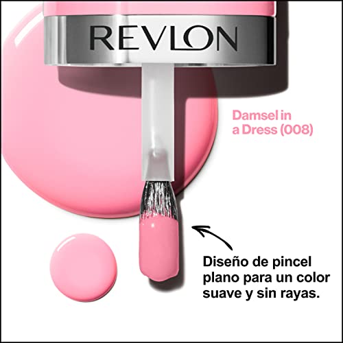 REVLON Ultra HD Snap Nail Color, Natural Rich Glossy Polish, 100% Vegan Formula, No Base or Top Coat Needed, 008 Damsel in a Dress, 0.27 fl oz