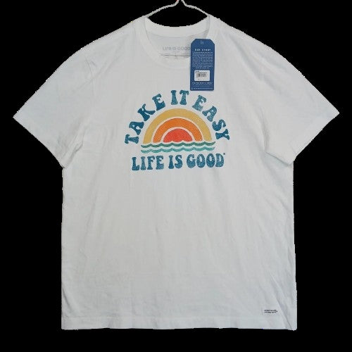 Life is Good Men's Keep It Simple Pickleball Short Sleeve Crusher Tee (X-Large, Darkest Blue)
