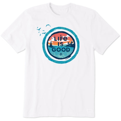 Life Is Good Men's Ocean Coin Crusher Short Sleeve Tee White X-Large