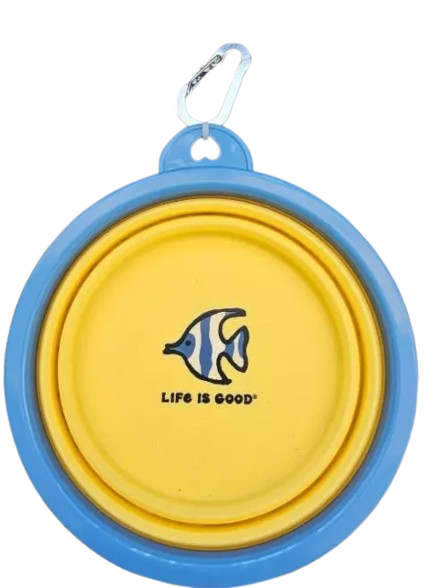 Life Is Good Collapsible Dog Travel Bowl 34 FL oz.