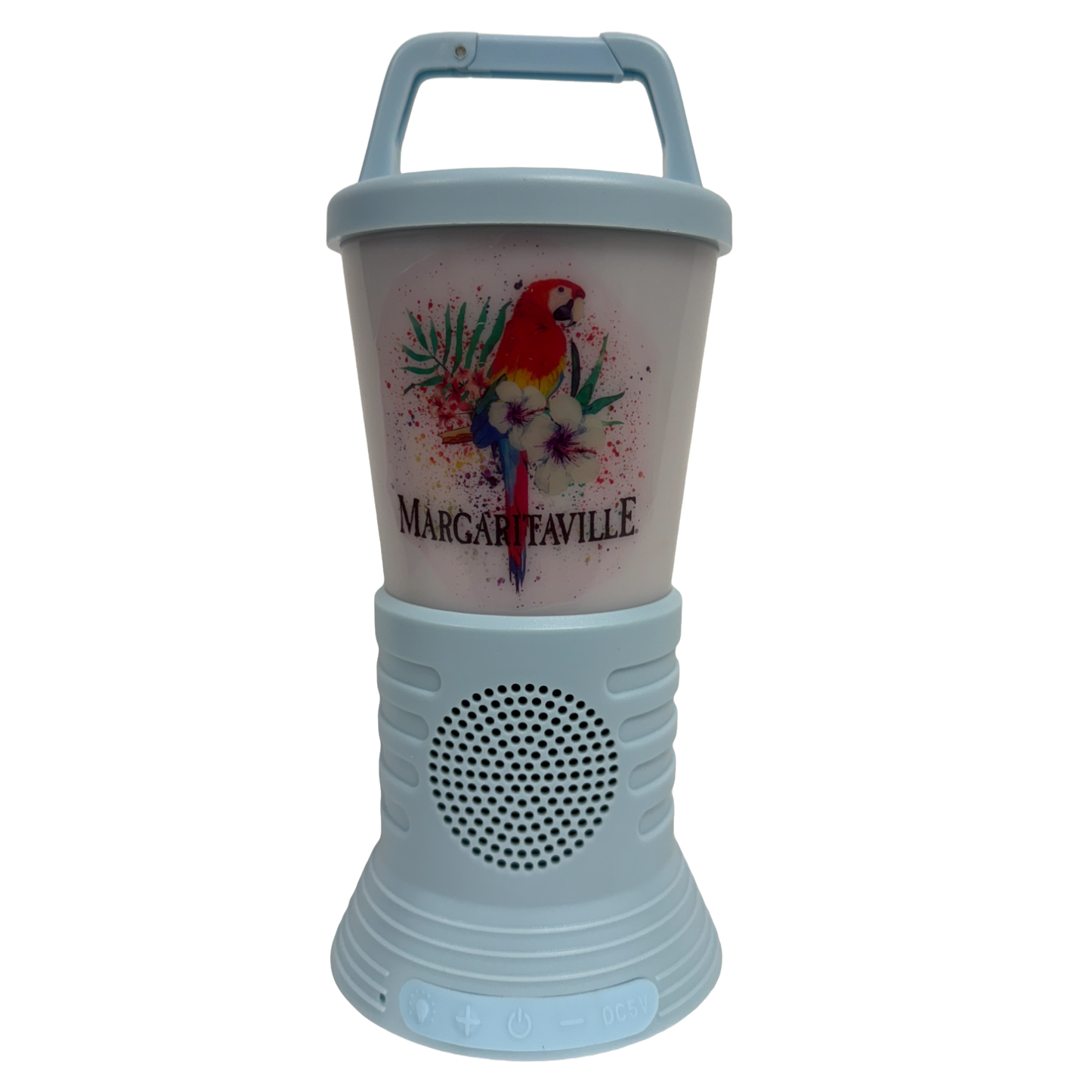 Margaritaville Light The Way Lantern Wireless Speaker with 3 Multicolored LED Light Modes, Waterproof Bluetooth Speaker, 5 Hours of Playtime, Table Lamp Outdoor Speaker with True Wireless Pairing