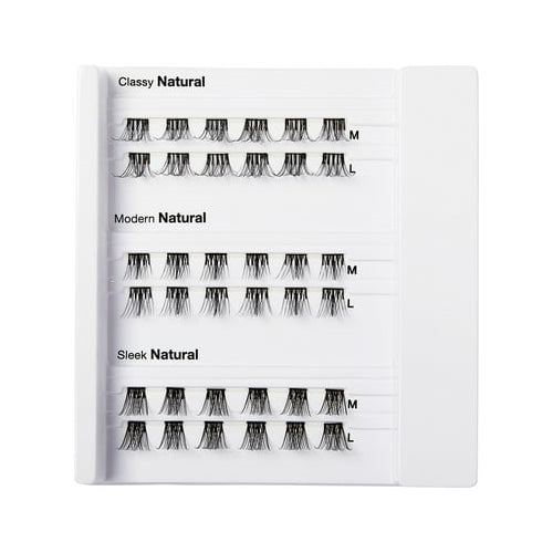 KISS Holiday Gift Set Self Adhesive Eyelashes, Natural, 14 mm, 36 Lash Clusters